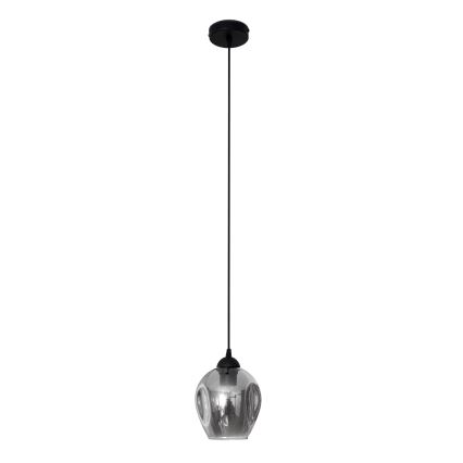 Lustr na lanku LILI 1xE27/15W/230V černá/šedá