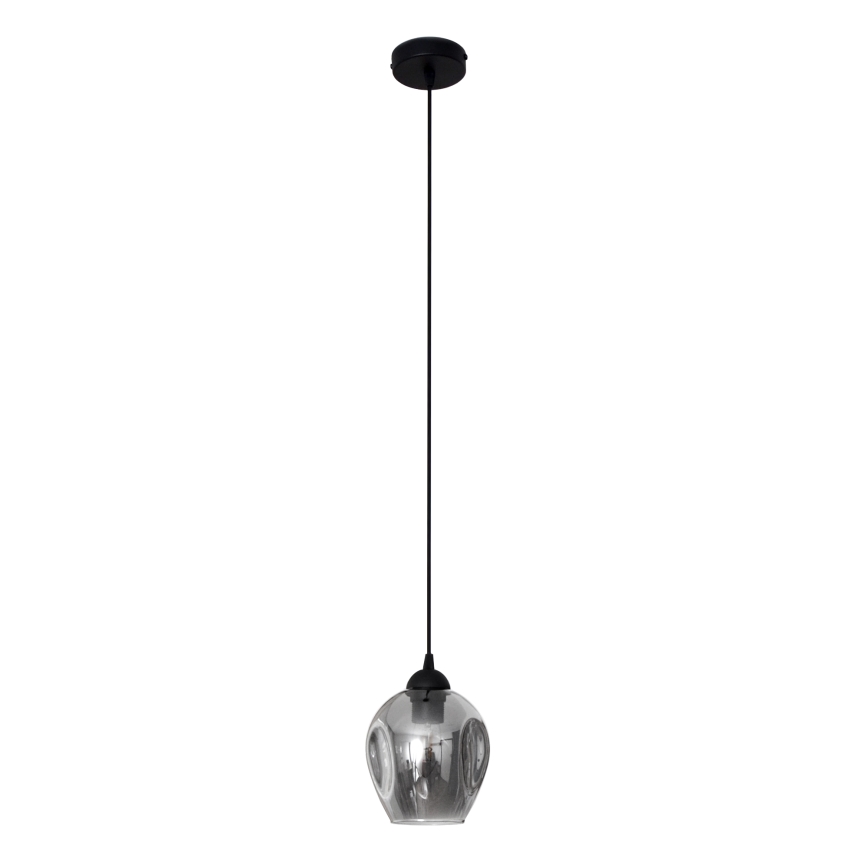 Lustr na lanku LILI 1xE27/15W/230V černá/šedá