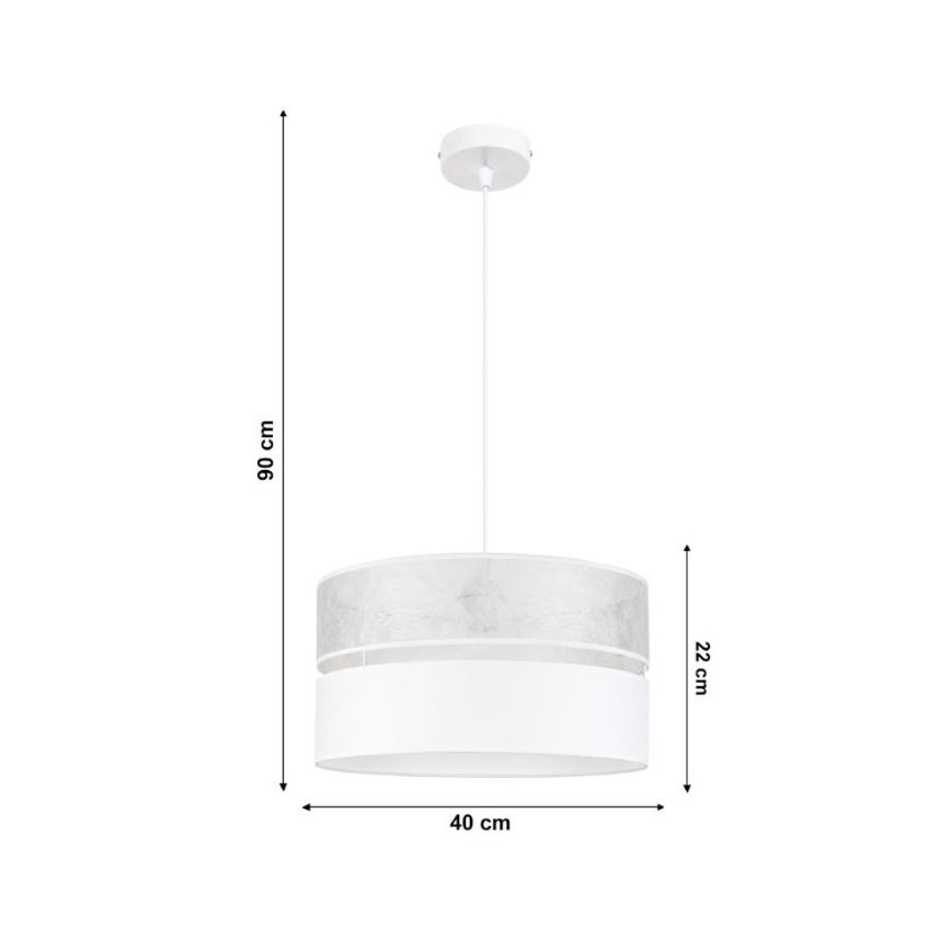 Lustr na lanku LIMA 1xE27/60W/230V bílá