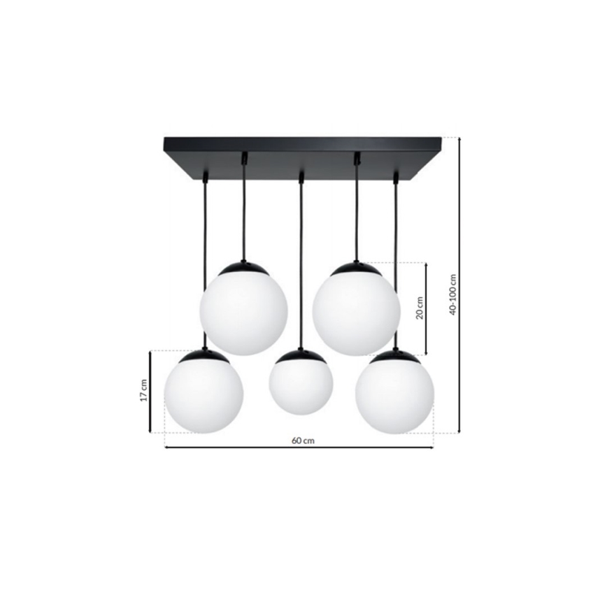 Lustr na lanku LIMA 5xE14/40W/230V