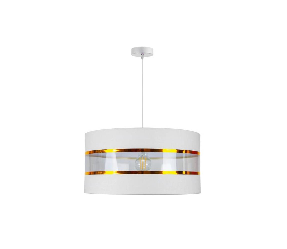 Belis Lustr na lanku LIND 1xE27/60W/230V bílá BE0232