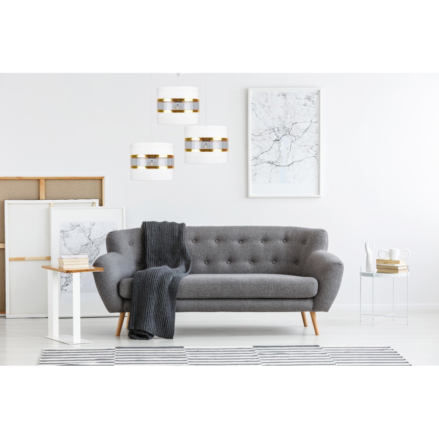 Lustr na lanku LIND 3xE27/60W/230V bílá
