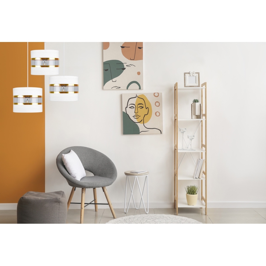 Lustr na lanku LIND 3xE27/60W/230V bílá