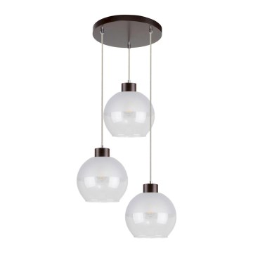 Lustr na lanku LINEA 3xE27/60W/230V buk