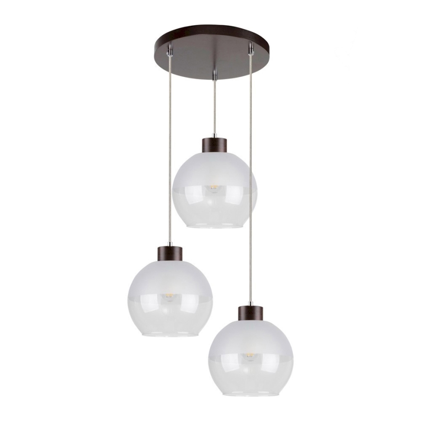 Lustr na lanku LINEA 3xE27/60W/230V buk