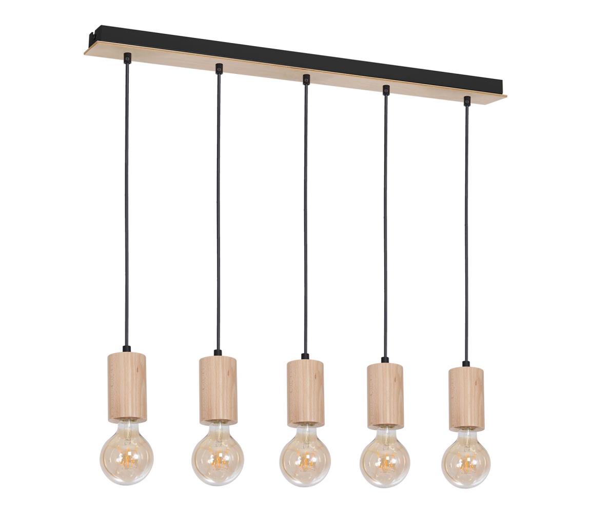 Luminex Lustr na lanku LINES 5xE27/60W/230V LU8827