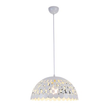 Lustr na lanku LISA WHITE 1xE27/60W/230V