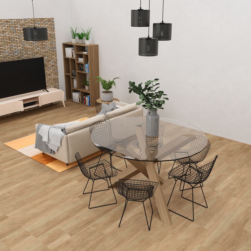 Lustr na lanku LOFT SHADE 3xE27/60W/230V černá