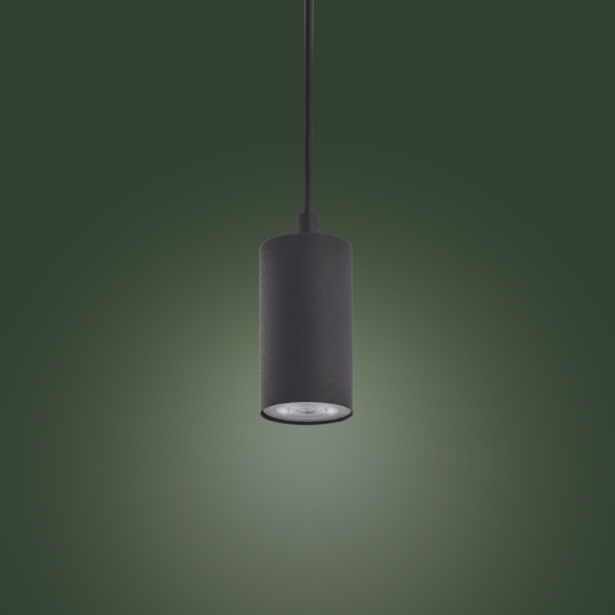 Lustr na lanku LOGAN BLACK 1xGU10/10W/230V