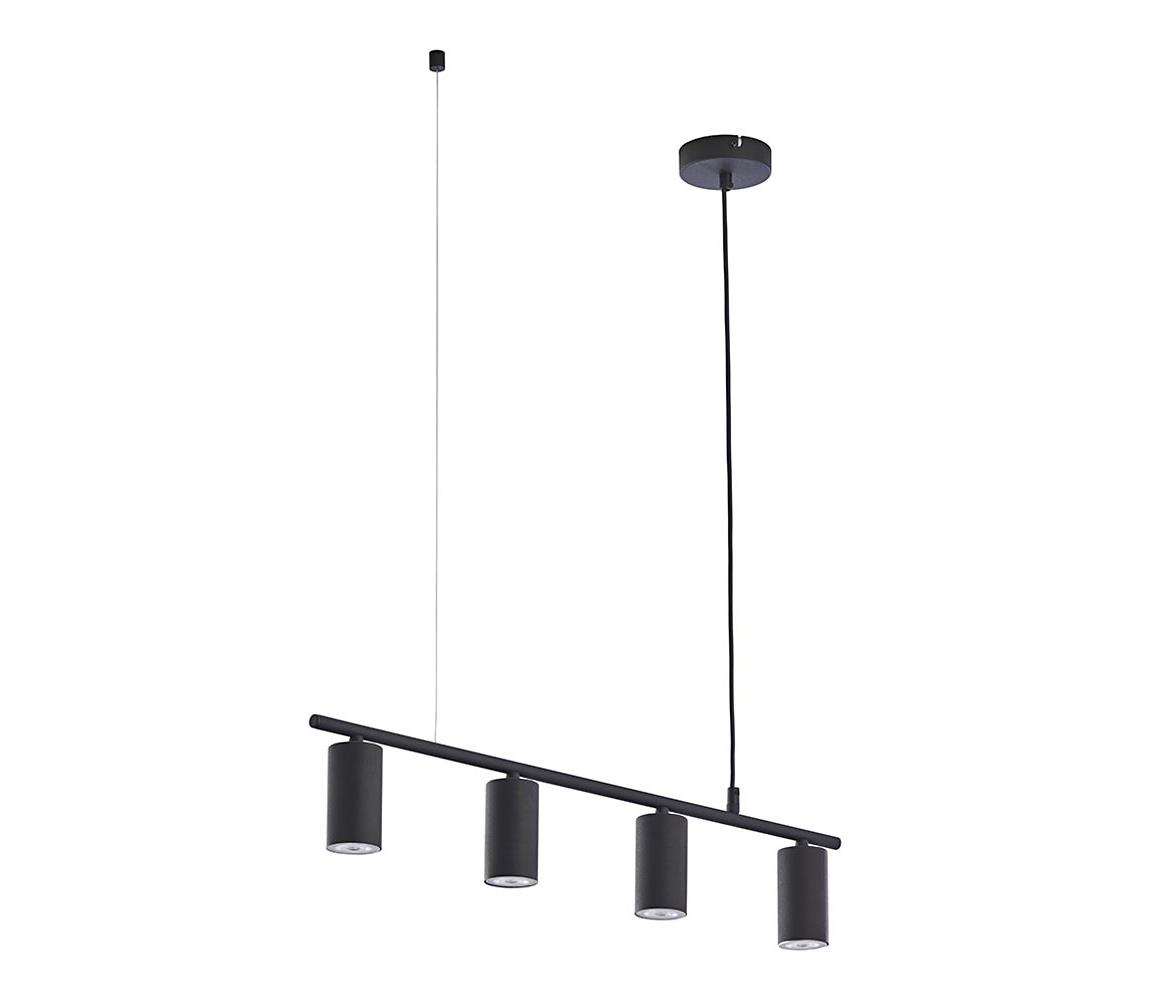 TK Lighting Lustr na lanku LOGAN BLACK 4xGU10/10W/230V TK4427
