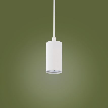 Lustr na lanku LOGAN WHITE 1xGU10/10W/230V