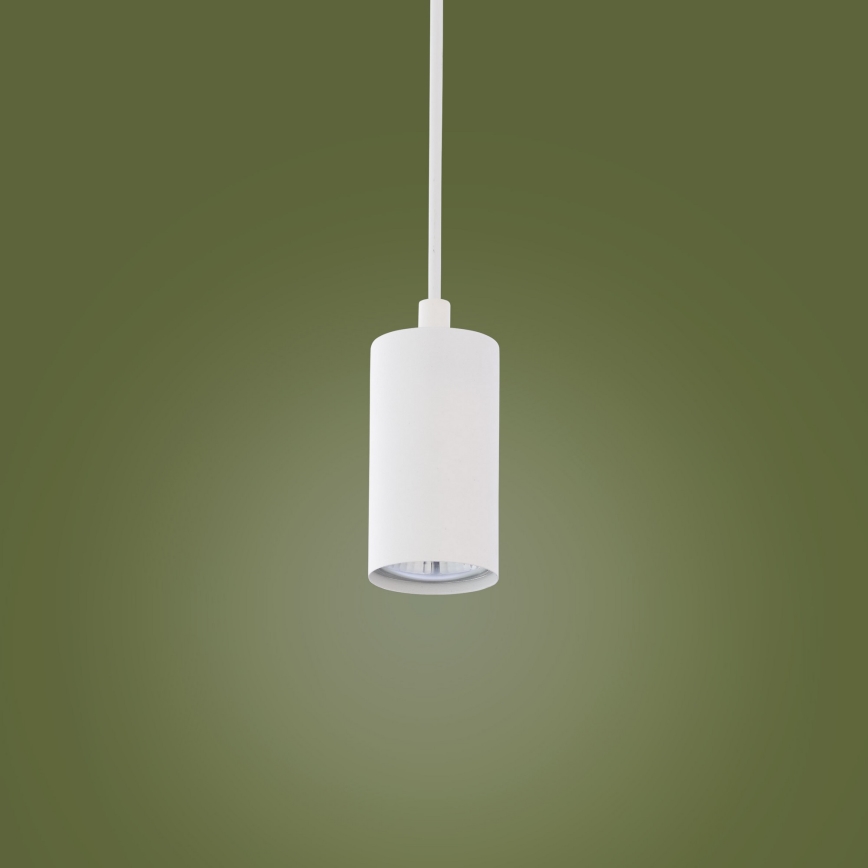 Lustr na lanku LOGAN WHITE 1xGU10/10W/230V