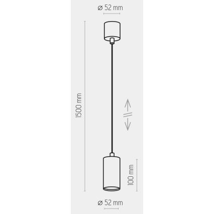 Lustr na lanku LOGAN WHITE 1xGU10/10W/230V