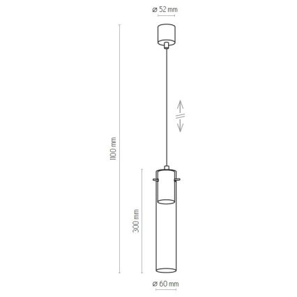 Lustr na lanku LOOK GRAPHITE 1xGU10/10W/230V