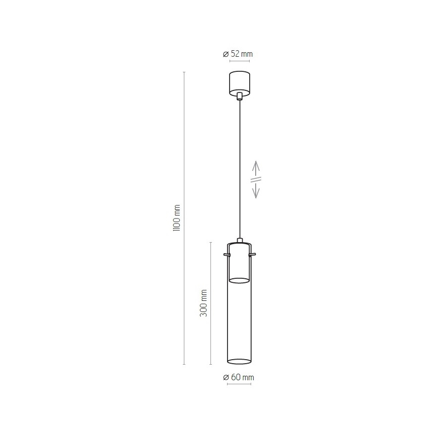 Lustr na lanku LOOK GRAPHITE 1xGU10/10W/230V