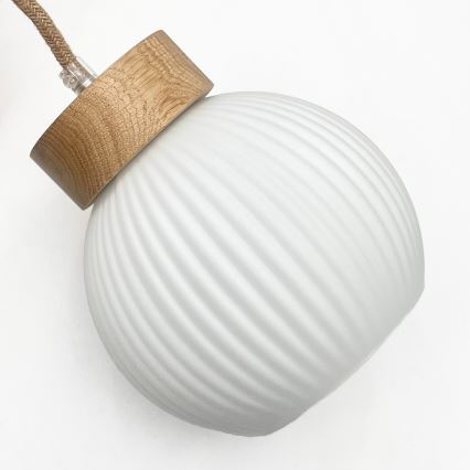 Lustr na lanku LOOMIS 3xE27/15W/230V 130 cm béžová/dub