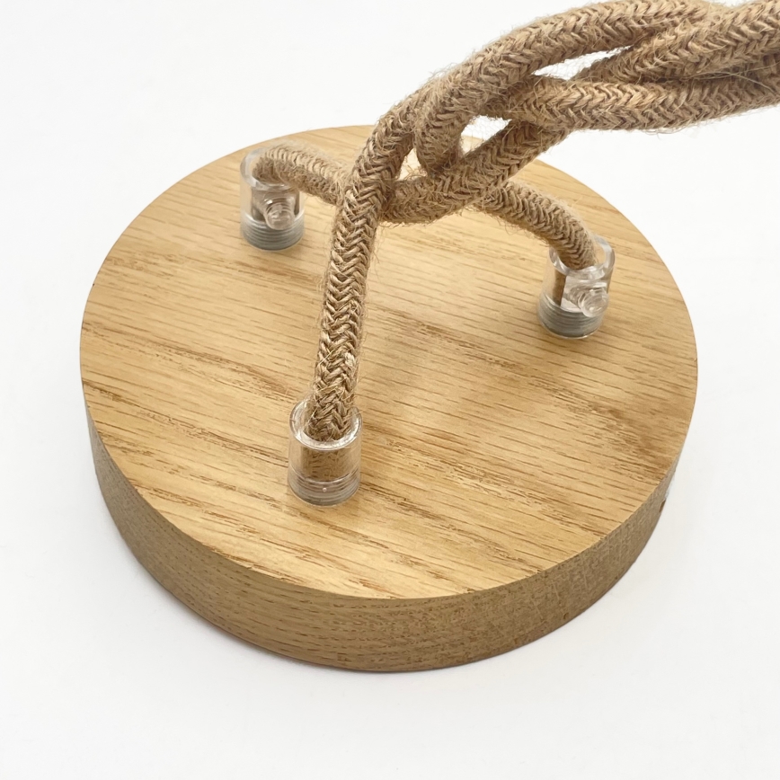 Lustr na lanku LOOMIS 3xE27/15W/230V 83 cm béžová/dub