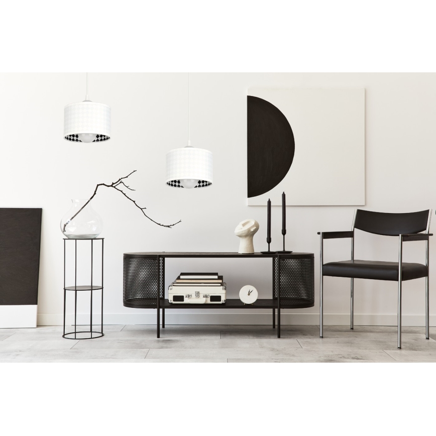 Lustr na lanku LORI 1xE27/60W/230V bílá