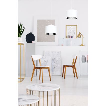 Lustr na lanku LORI 1xE27/60W/230V bílá