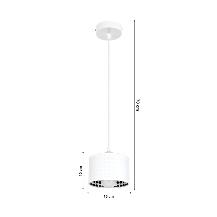 Lustr na lanku LORI 1xE27/60W/230V bílá