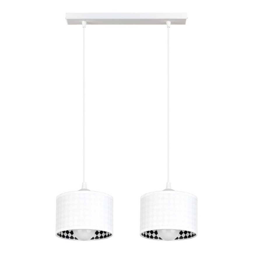 Lustr na lanku LORI 2xE27/60W/230V bílá