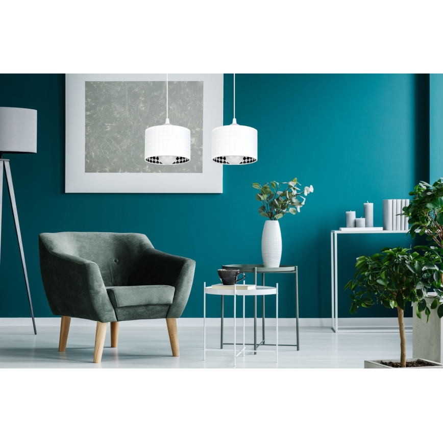 Lustr na lanku LORI 2xE27/60W/230V bílá