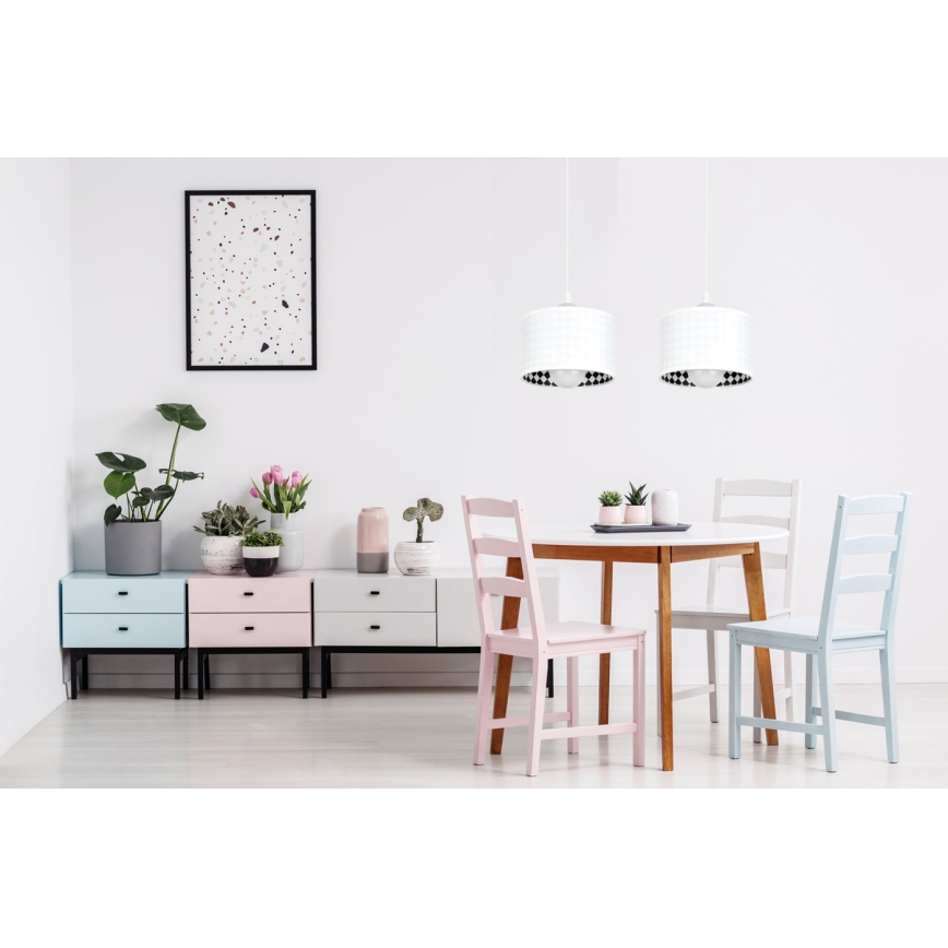 Lustr na lanku LORI 2xE27/60W/230V bílá