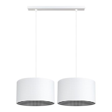 Lustr na lanku LORI 2xE27/60W/230V bílá
