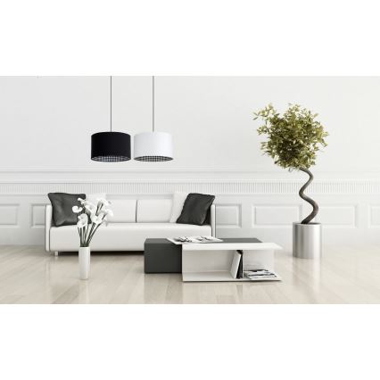 Lustr na lanku LORI 2xE27/60W/230V černá/bílá