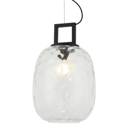 Lustr na lanku LUCY 1xE27/40W/230V černá