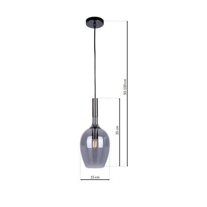 Lustr na lanku LUGANO 1xE14/40W/230V šedá