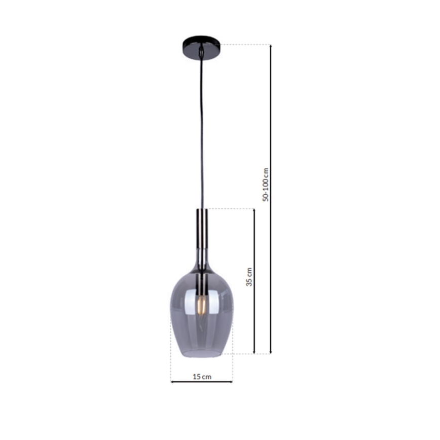 Lustr na lanku LUGANO 1xE14/40W/230V šedá