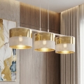 Lustr na lanku LUX 3xE27/15W/230V bílá/zlatá