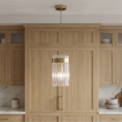 Lustr na lanku LUXARY 1xE27/15W/230V zlatá
