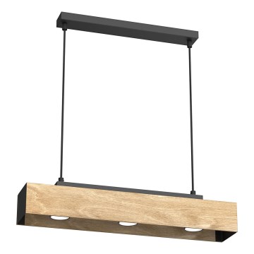 Lustr na lanku MAISON 3xGU10/8W/230V hnědá/dub