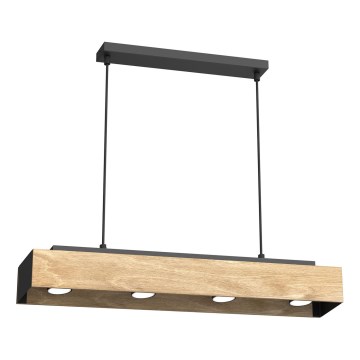 Lustr na lanku MAISON 4xGU10/8W/230V hnědá/dub