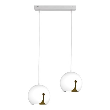 Lustr na lanku MALAG 2xE27/60W/230V bílá