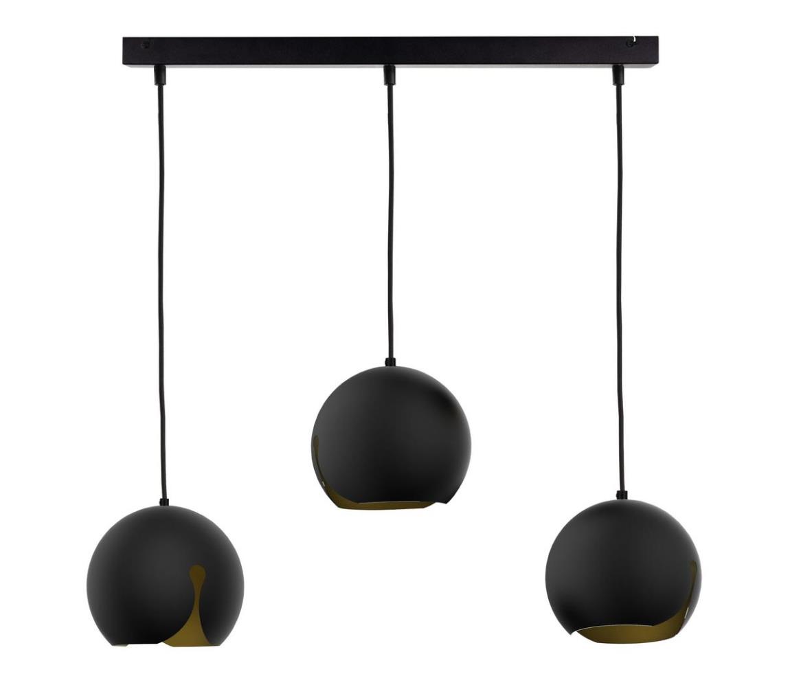 Namat Lustr na lanku MALAG 3xE27/60W/230V černá NA0305