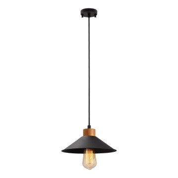 Lustr na lanku MANAVGAT 1xE27/40W/230V černá/hnědá