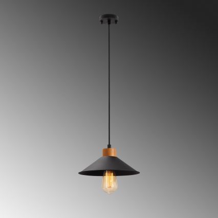 Lustr na lanku MANAVGAT 1xE27/40W/230V černá/hnědá
