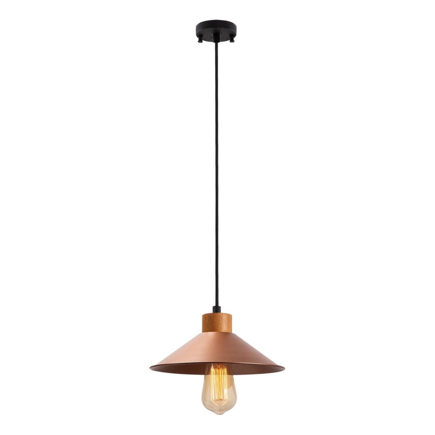 Lustr na lanku MANAVGAT 1xE27/40W/230V měděná/hnědá