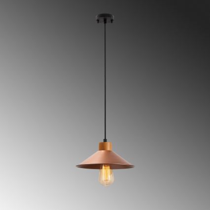 Lustr na lanku MANAVGAT 1xE27/40W/230V měděná/hnědá