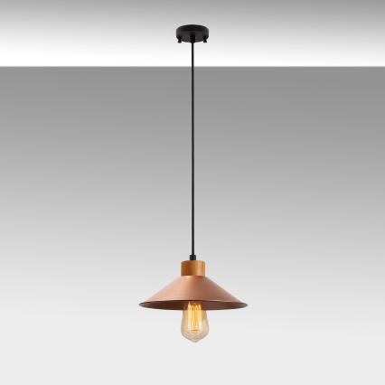 Lustr na lanku MANAVGAT 1xE27/40W/230V měděná/hnědá