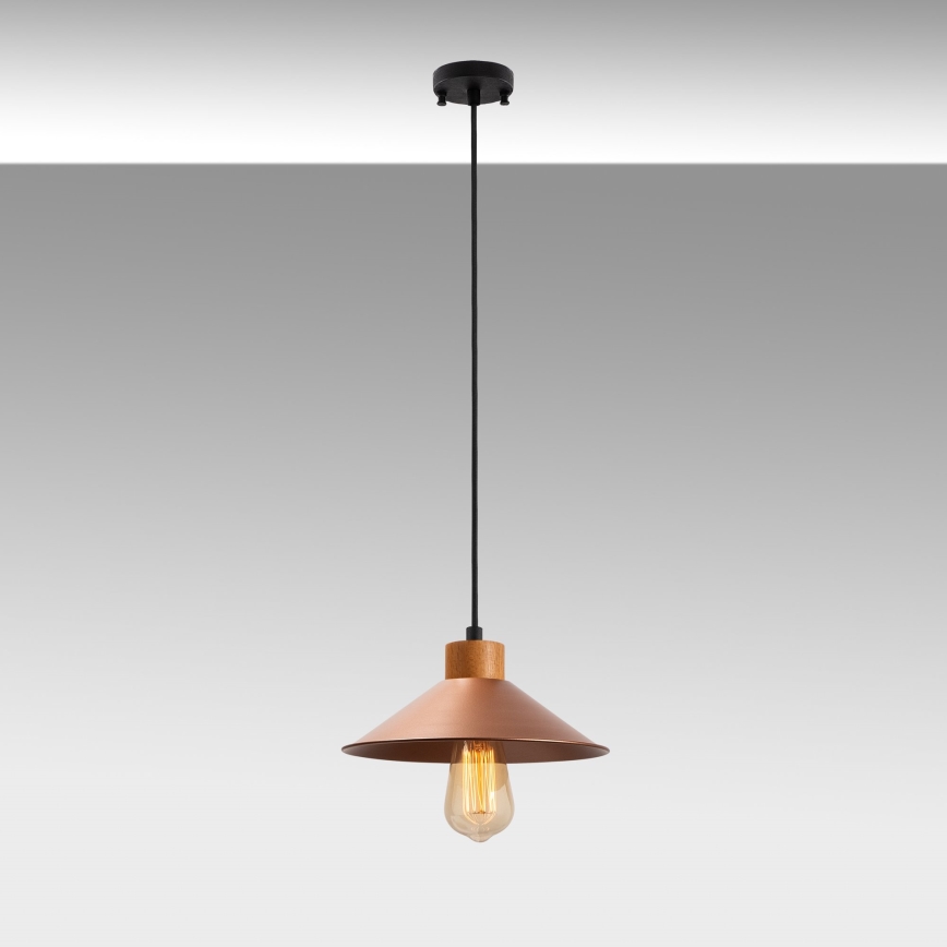 Lustr na lanku MANAVGAT 1xE27/40W/230V měděná/hnědá