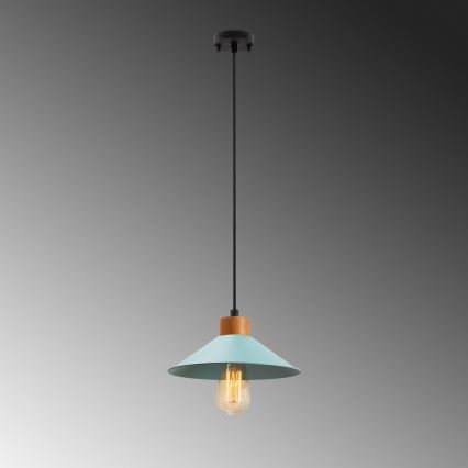 Lustr na lanku MANAVGAT 1xE27/40W/230V modrá/hnědá