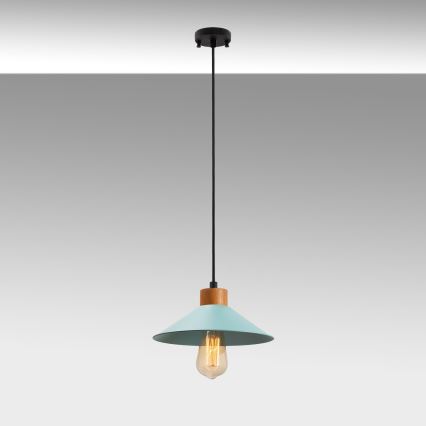 Lustr na lanku MANAVGAT 1xE27/40W/230V modrá/hnědá