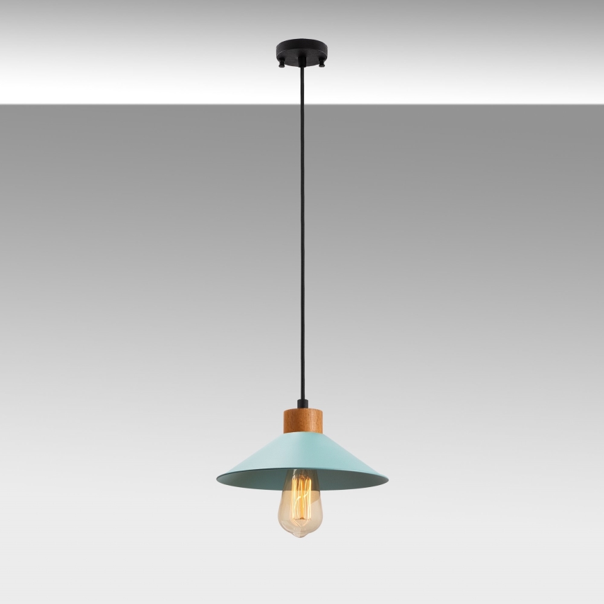 Lustr na lanku MANAVGAT 1xE27/40W/230V modrá/hnědá