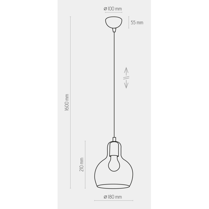 Lustr na lanku MANGO 1xE27/60W/230V růžová