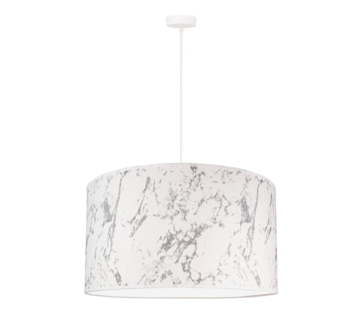 Duolla Lustr na lanku MARBLE 1xE27/40W/230V bílá/šedá DU80429