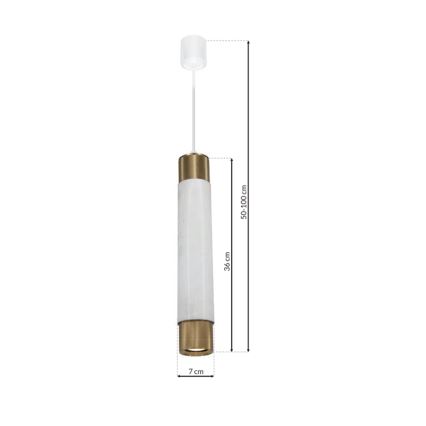 Lustr na lanku Marble white/brass 1xGU10/8W/230V